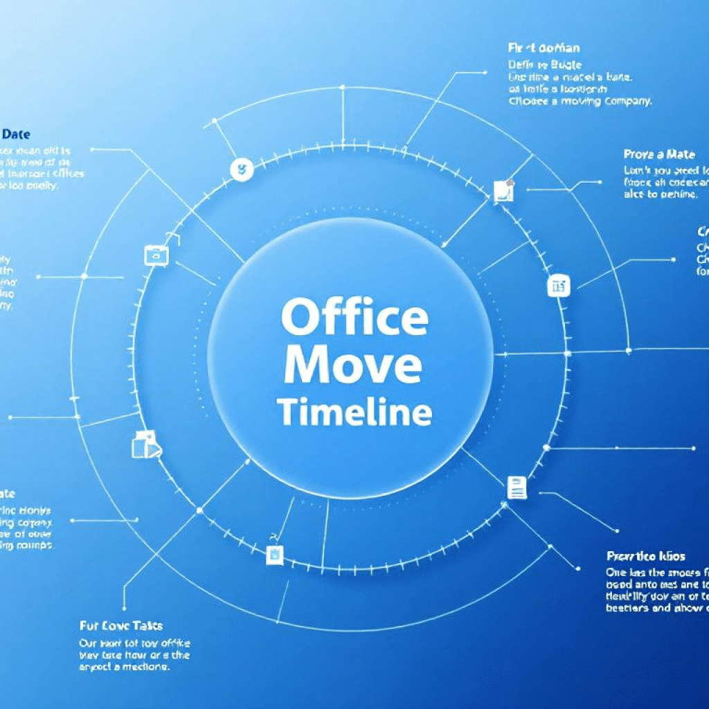 A project manager planning an office move timeline with a checklist.